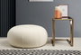 Atelier Del Sofa Tina Puff Bouclet White Diametro 55 cm x Altura 35 cm Asiento Comodo Elegante